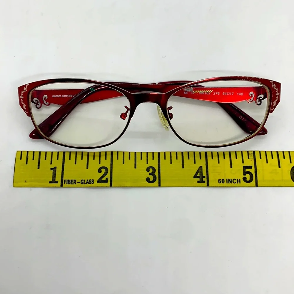 Anna Sui Glasses Red Burgundy D1X AS182 276 54 17 140 Butterfly Feminine Casual